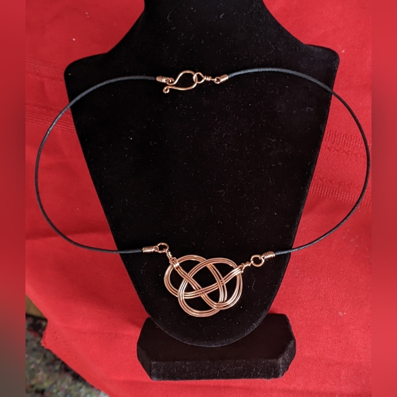 Hand Crafted Copper Celtic Knot Necklace - Picture 6 of 6